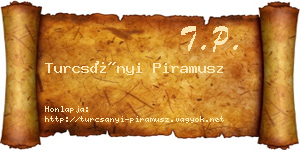 Turcsányi Piramusz névjegykártya